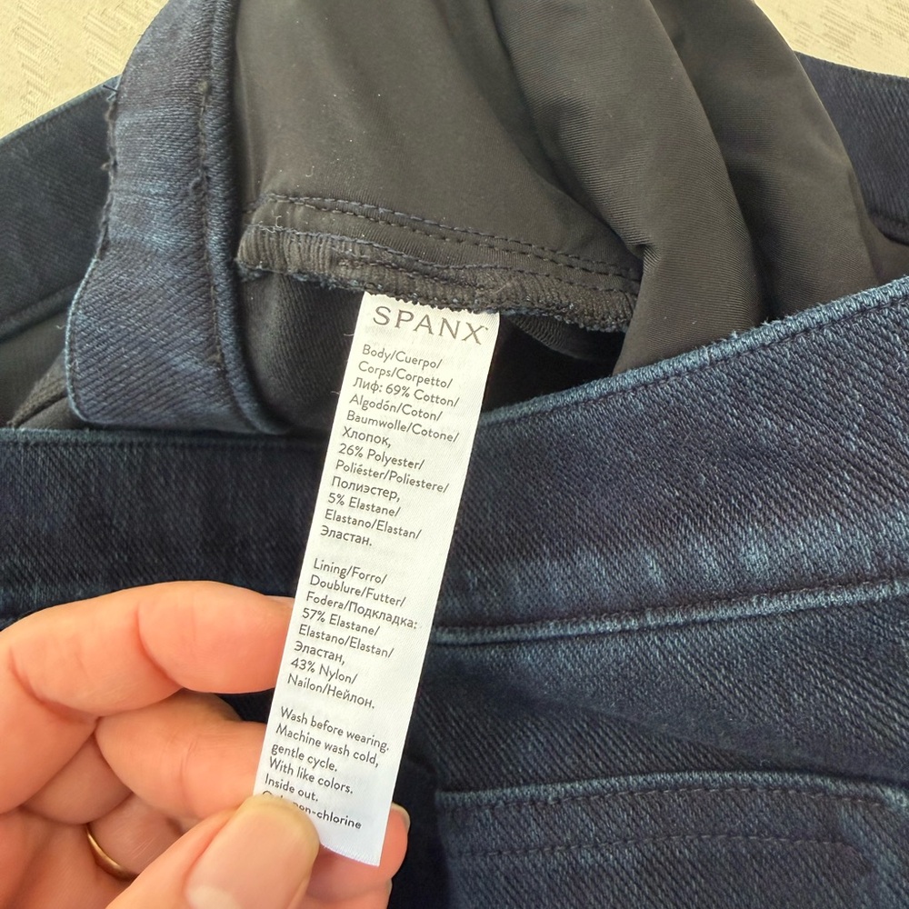 New SPANX Jean-ish Ankle Denim Leggings 20018P Dark Blue Twilight Rinse Size 2X - Picture 5 of 8